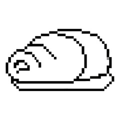 Obraz premium Detailed pixel illustration of a succulent roast beef on a plate showcasing texture and clarity