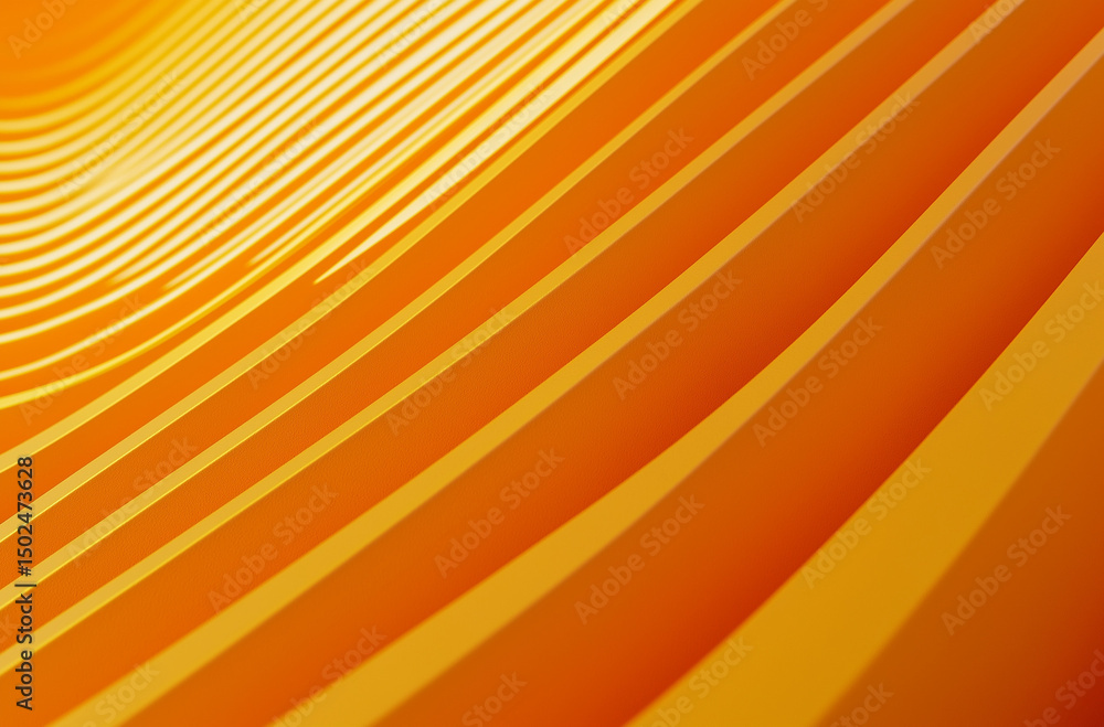 Poster minimal orange background with diagonal stripes and smooth gradients