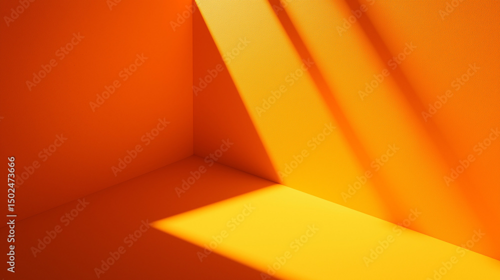 Poster minimal orange background with diagonal stripes and smooth gradients