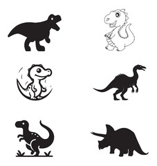 cute dinosaur image vector 