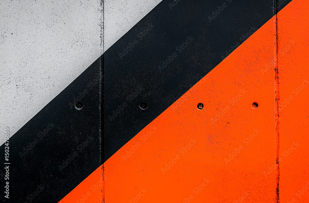 Poster minimal orange background with diagonal stripes and smooth gradients