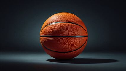 Obraz premium Pro Basketball on Dark Studio Background