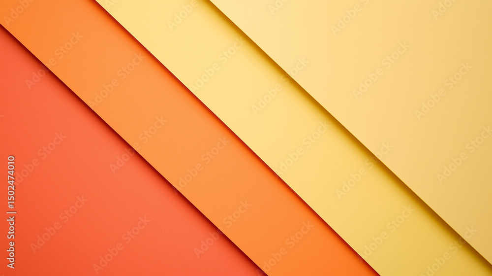 Poster minimal orange background with diagonal stripes and smooth gradients