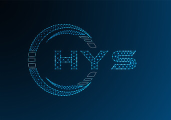 HYS low poly letter logo vector design. HYS lower poly logo design.