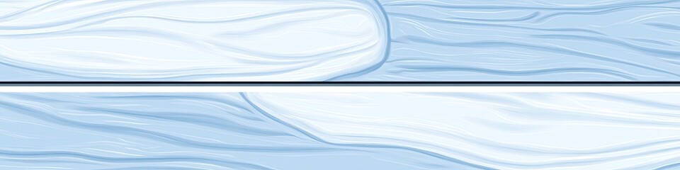 Abstract blue and white marble-like background with a horizontal black line dividing the two sections