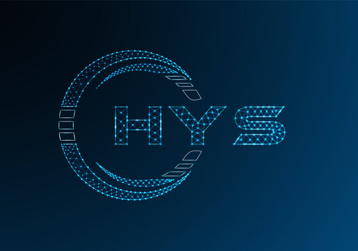 HYS low poly letter logo vector design. HYS lower poly logo design.