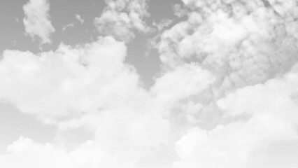 Cumulonimbus cloud formations on tropical sky. Vector illustration.