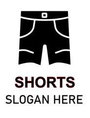 Shorts logo background. vector. editable