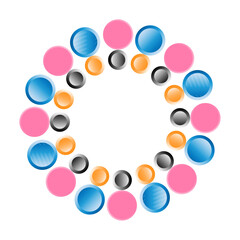 circle of colorful circles