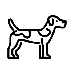 Russel Terrier Dog outline icon. dog breed black line illustration.