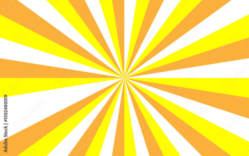 Leinwandbilder abstract bold dynamic background with radial burst pattern. thick, wavy orange rays spiraling vortex