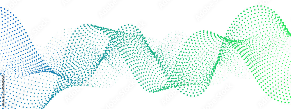 Poster abstract modern background with flowing wave design and fine lines and halftone dots. multiple overl