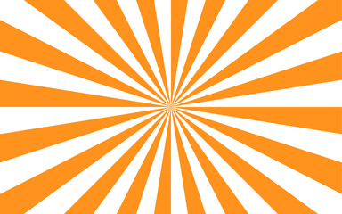 Abstract bold dynamic background with radial burst pattern. Thick, wavy orange rays spiraling vortex or starburst effect. Wavy shapes  fluid sense of motion and distortion, with retro and psychedelic 
