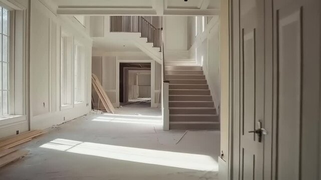 Stunning Footage of a Modern Home Interior Under Construction