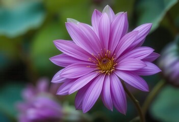 Fototapeta premium Stunning Water Lily in Beautiful Garden Setting