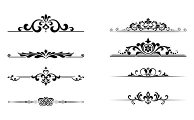 Vintage set. Floral elements for design monograms, invitations, frames, menus and labels. Graphic design of the website, cafes, boutiques, hotels, wedding invitations.
