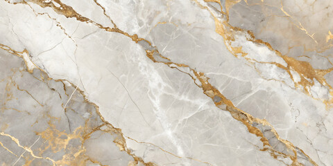 Obraz premium Warm beige and cream marble features rich golden veins threading through neutral tones, creating sophisticated patterns with natural crackling and weathered elegance