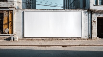 Blank billboard on city street (9)