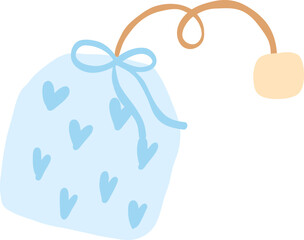 Tea Bag Illustration, Cozy Beverage Clipart, Warm Drink Art