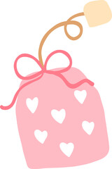 Tea Bag Illustration, Cozy Beverage Clipart, Warm Drink Art