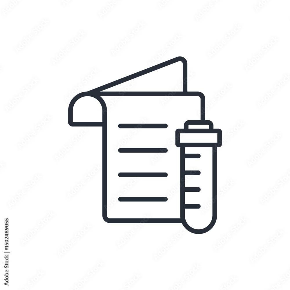 Poster lab report icon. vector.editable stroke.linear style sign for use web design,logo.symbol illustratio