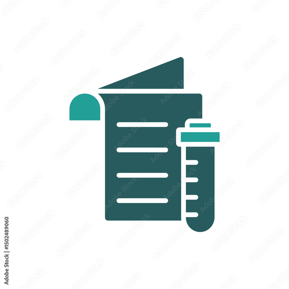 Poster lab report icon. vector.editable stroke.linear style sign for use web design,logo.symbol illustratio
