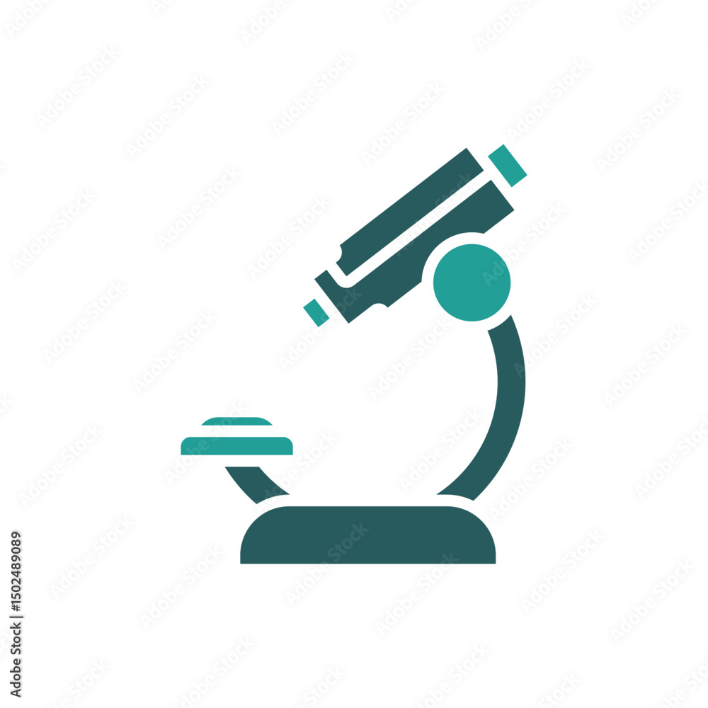 Poster microscope icon. vector.editable stroke.linear style sign for use web design,logo.symbol illustratio