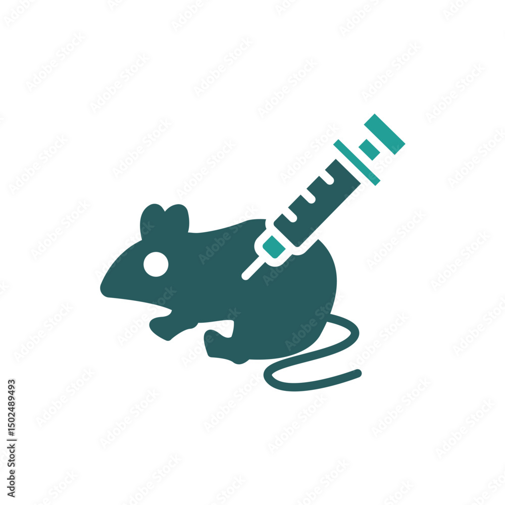 Poster lab rat icon. vector.editable stroke.linear style sign for use web design,logo.symbol illustration.