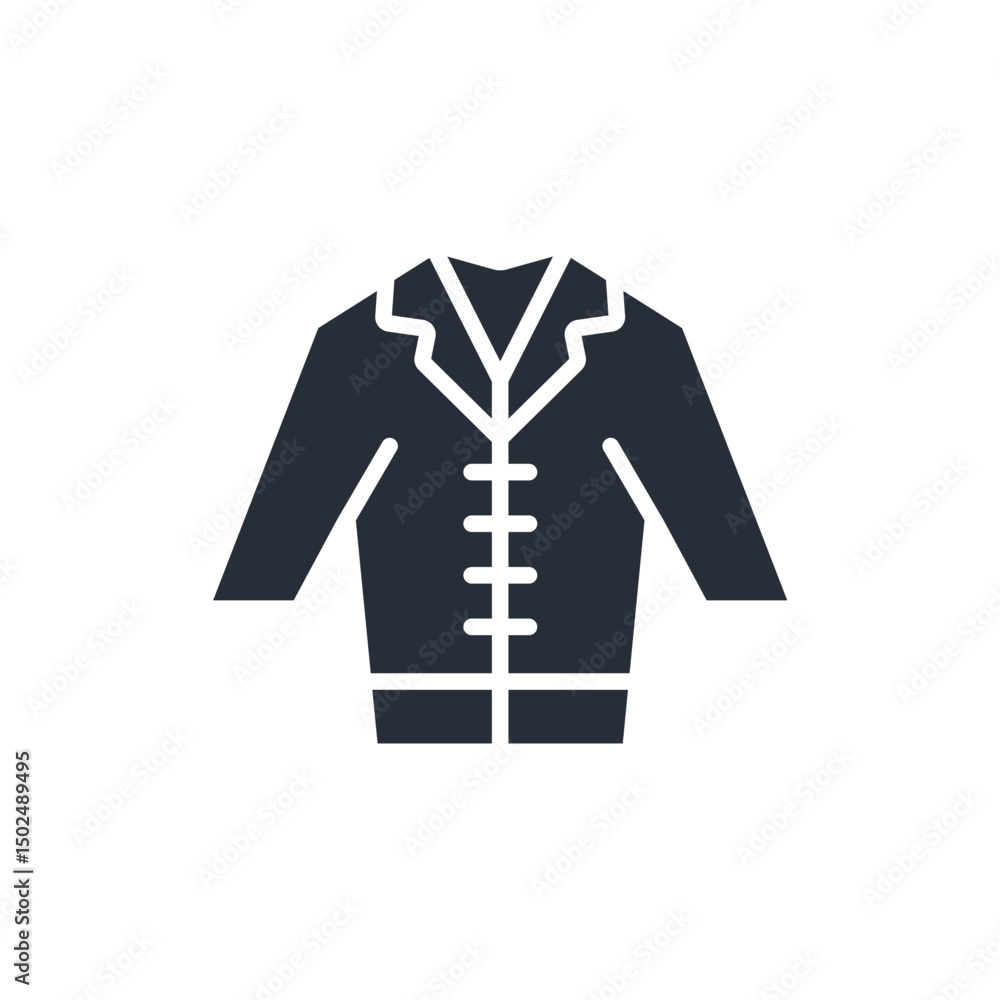 Poster lab coat icon. vector.editable stroke.linear style sign for use web design,logo.symbol illustration.