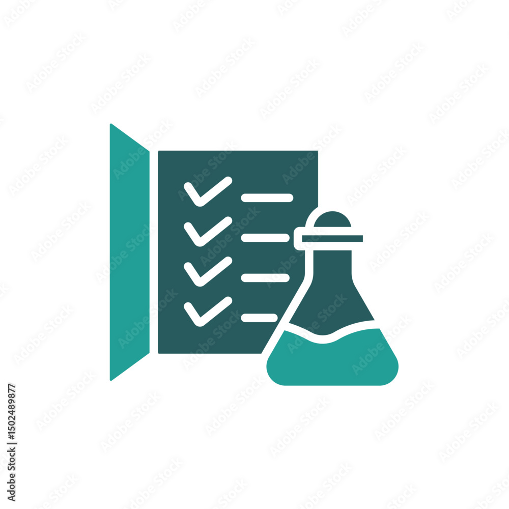 Poster lab results icon. vector.editable stroke.linear style sign for use web design,logo.symbol illustrati