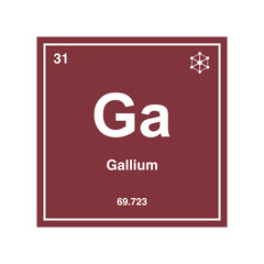 gallium periodic vector on transparent background