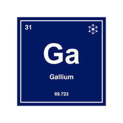gallium periodic vector on transparent background