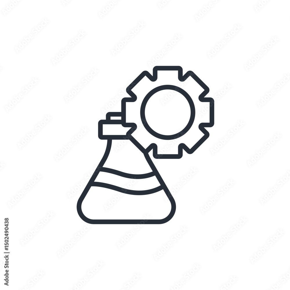 Poster experiment lab icon. vector.editable stroke.linear style sign for use web design,logo.symbol illustr