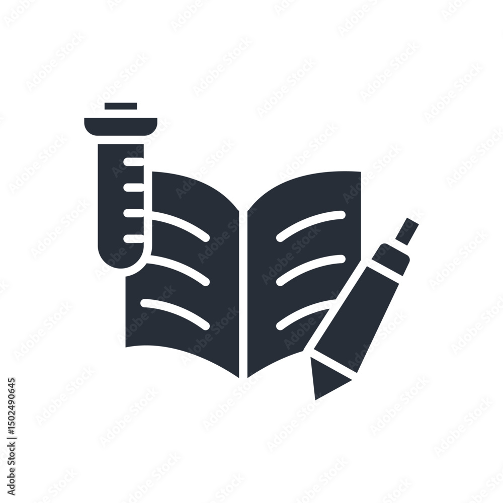 Poster lab analysis icon. vector.editable stroke.linear style sign for use web design,logo.symbol illustrat