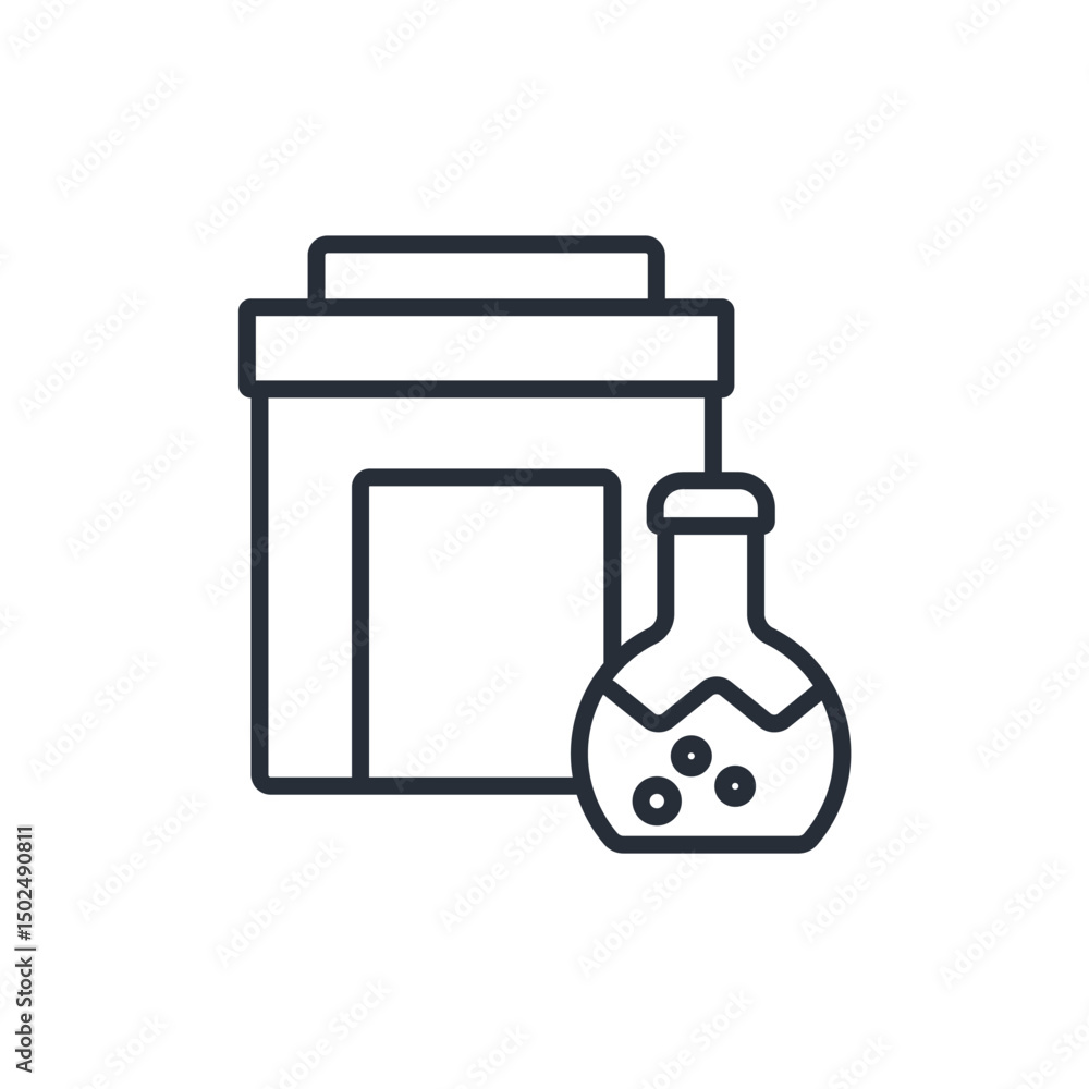 Poster lab icon. vector.editable stroke.linear style sign for use web design,logo.symbol illustration.