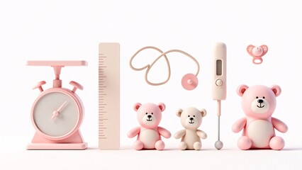Baby Care Items And Teddy Bears