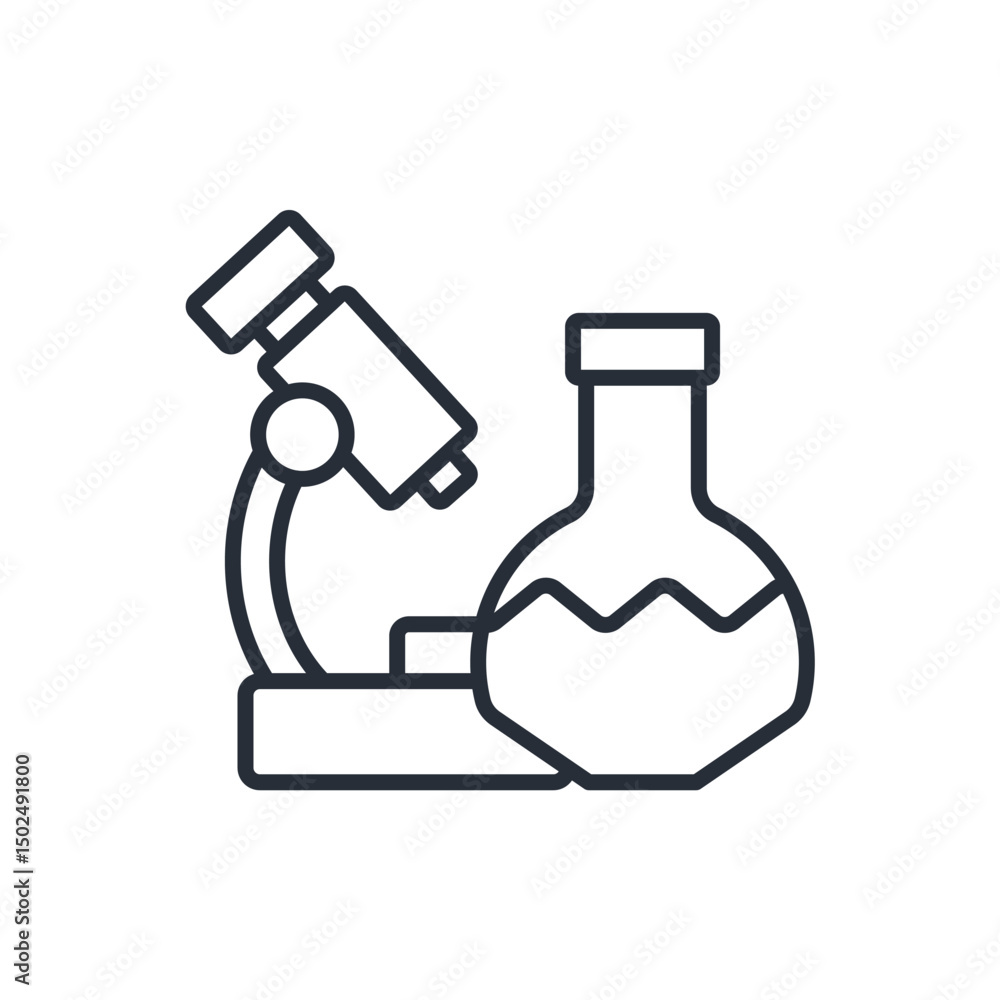 Poster laboratory icon. vector.editable stroke.linear style sign for use web design,logo.symbol illustratio