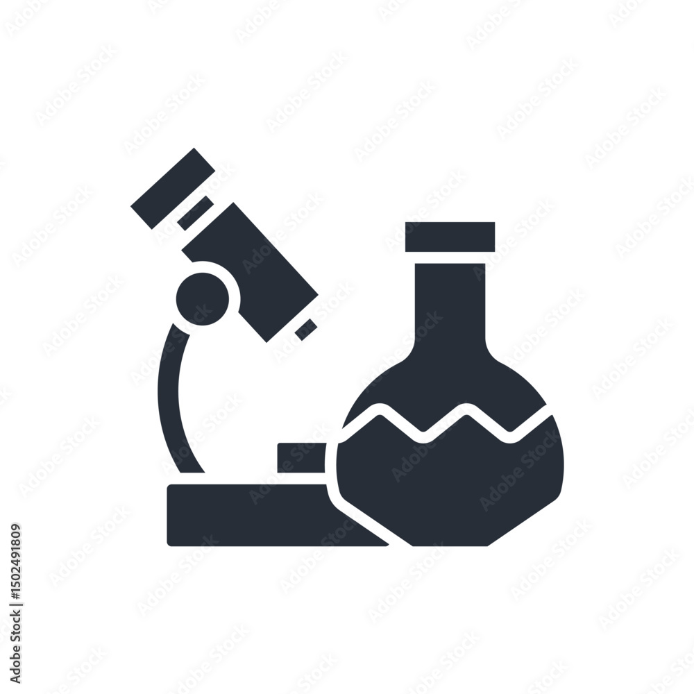 Poster laboratory icon. vector.editable stroke.linear style sign for use web design,logo.symbol illustratio