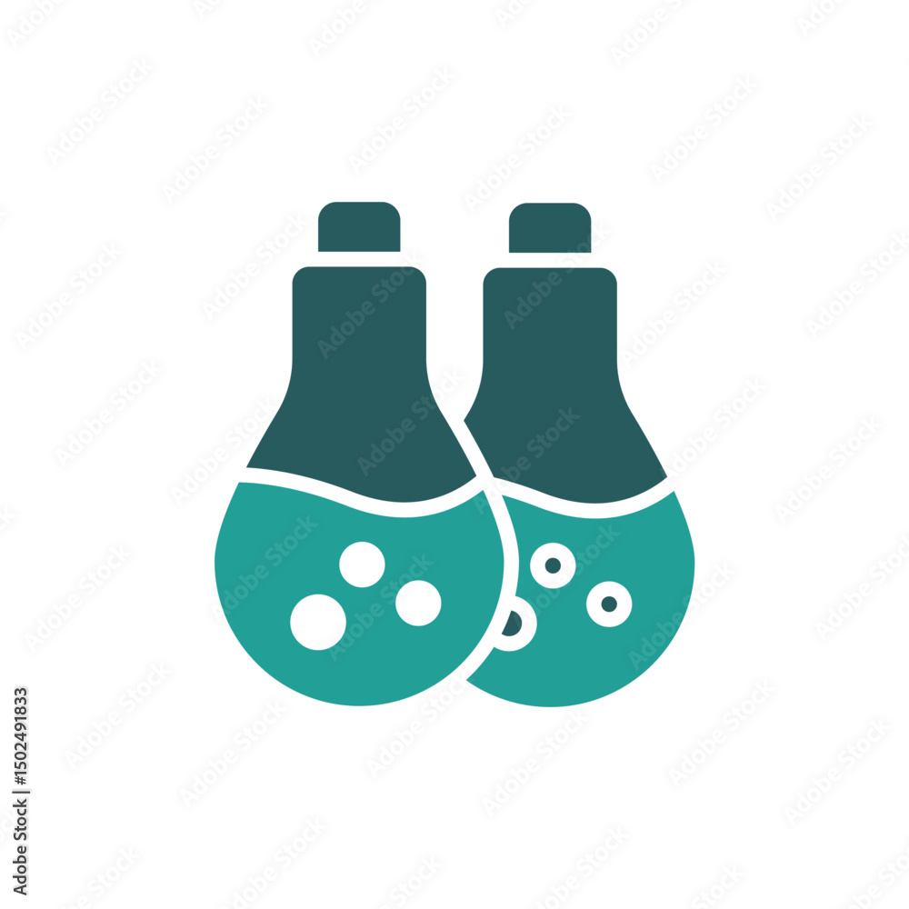 Poster flask icon. vector.editable stroke.linear style sign for use web design,logo.symbol illustration.