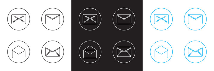 Mail icon, envelope, message icon. Vector for websites, mobile interfaces, presentations, banner, visual branding etc. Vector illustration. isolated on white and black background. EPS 10
