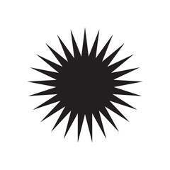 Sun icon set. Yellow sun icons. Shine sun ray set. Sunset icon collection. Yellow sun star icons. Vector illustration