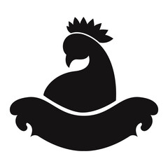 silhouette of a peacook