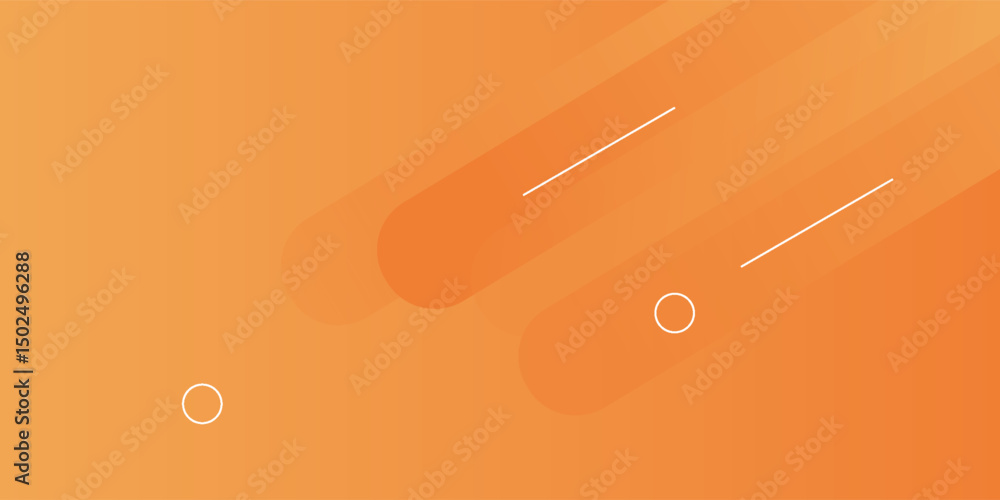 Poster abstract orange background with diagonal lines. dynamic shapes composition.