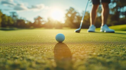golf club and ball