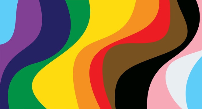 Fototapeta LGBTQIA pride rainbow abstract background vector,  Pride month pattern for social media, ads, website  banner, blog post