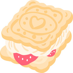 Cookies Illustration, Sweet Bakery Clipart, Cozy Dessert Art