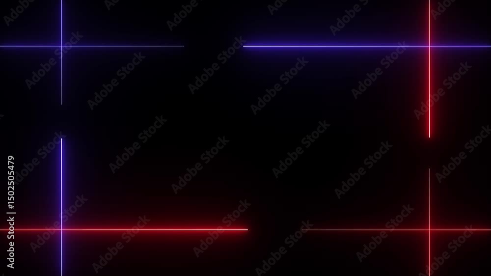 Poster neon line glowing rectangle frame on black screen. glowing rectangle shape.
