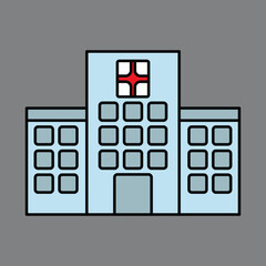 Hospital Building Icon Healthcare Facility Vector Illustration