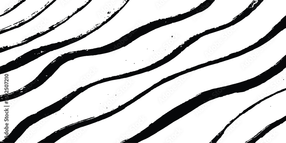 Fototapete abstract black wave flowing on white background. abstract black wave design isolated on white backgr