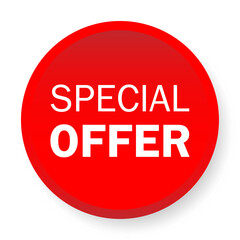 Special offer sale promotion vector label isolated on a white background. 